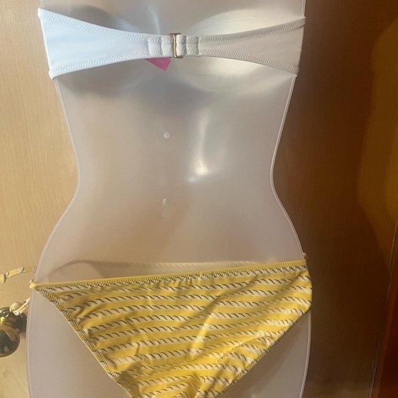 Victoria's Secret White and Yellow Bikini with Anchor Accent - Picture 4 of 4